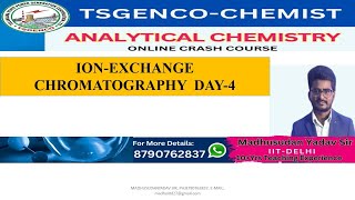 IONEXCHANGE CHROMATOGRAPHYTS GENCOANALYTICAL CHEMISTRYCLASS4 [upl. by Davida]