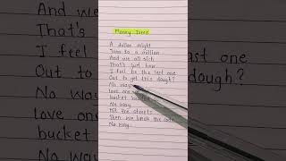 Money Trees music rap hiphop lyricvideo lyrics lyrical handwriting songwrite moneytree [upl. by Salguod]