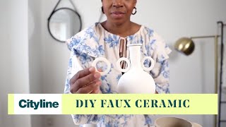 How to DIY faux ceramic vases [upl. by Nodla]