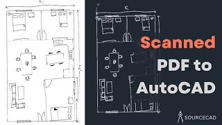 Convert scanned PDF and Image into DWG [upl. by Tennies]