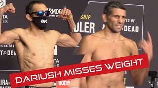 UFC 262 Official WeighIns Tony Ferguson vs Dariush MISSES WEIGHT [upl. by Alek]