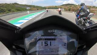 Aprilia rsv4 rr vs Ducati panigale v4 on board jerez circuit fast group [upl. by Vaas]