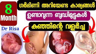 8 month Pregnancy Malayalamഗർഭകാലം എട്ടാം മാസംPregnancy Month By Month [upl. by Alwin]