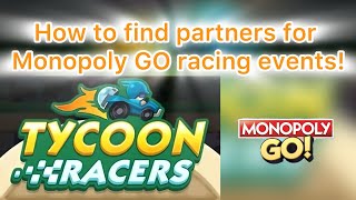 Finding partners for your Monopoly GO racing events just got easier monopolygo partner hack [upl. by Ardnasella164]