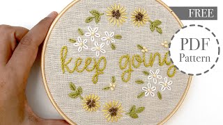 Easy embroidery letters  Free pattern [upl. by Merill69]