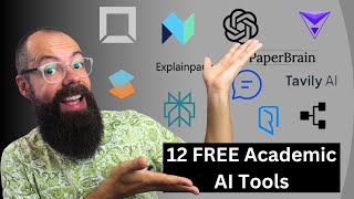 2024 Twelve Best FREE AI tools for Academic Research and Researchers [upl. by Heiskell]