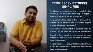 Promissory Estoppel  Anuradha Chandrawansha [upl. by Clarkin]