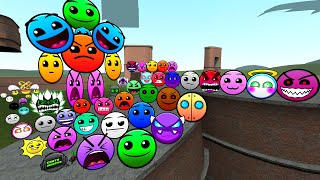 Lobotomy Dash and Geometry Dash Nextbots Family Chase me Gmod [upl. by Tavish]