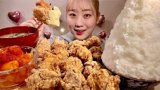 ASMR Fried Chicken【Mukbang Eating Sounds】【English subtitles】 [upl. by Atibat]