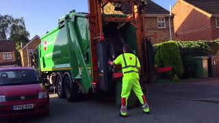 Green bin lorry garbage day Lincoln [upl. by Coridon]