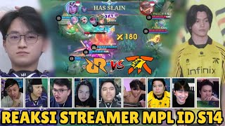 RRQ PERMALUKAN ONIC REAKSI STREAMER RRQ HOSHI VS FNATIC ONIC MPL ID S14 [upl. by Atlante689]