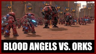 Blood Angels 2000 vs Orks 3000  Planetary Supremacy  Warhammer 40K Battlesector [upl. by Salvador]