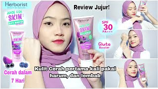 Review Herborist Juice For Skin Gluta Booster Mixed Berries amp Taro Spf 30 Pa  Kulit Auto Cerah [upl. by Aderf]