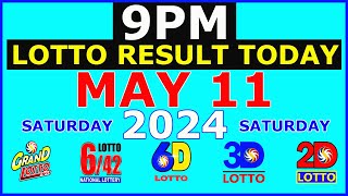 9pm Lotto Result Today May 11 2024 Saturday PCSO [upl. by Ethel17]