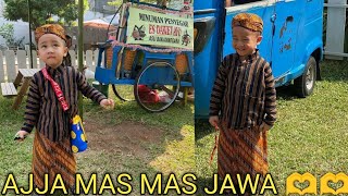 MAKIN GEMES RAYYANZA SEKOLAH PAKAI BAJU ADAT JAWA [upl. by Enyalahs]