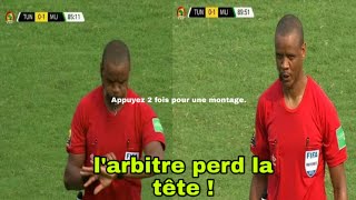 TunisieMali  larbitre siffle la fin du match à 2 reprises à la 85e puis à la 89e sans explication [upl. by Kurr781]