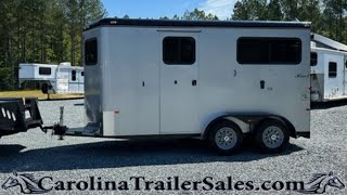 LIKE NEW 2022 Hawk 2 Horse Bumper Pull Trailer Tour  Straight Load 2 Escape Doors Ramp [upl. by O'Reilly]