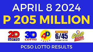 Lotto Result April 8 2024 9pm PCSO [upl. by Quillon765]