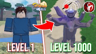 Shindo Life Noob to Max Level Using Forged Sengoku  Level 11000 Roblox [upl. by Nah]