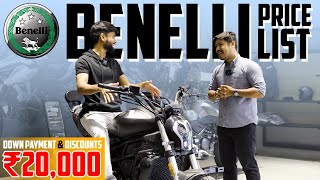 2022 All Benelli Bikes LATEST On Road Price List 🔥 Ft Upcoming Benelli Bikes 💥 Loan EMI Mileage [upl. by Nyladnewg]