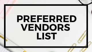 How to Create a Preferred Vendors List Template [upl. by Sivram]