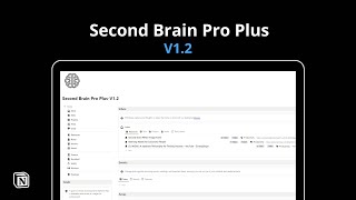 Second Brain Pro Plus V12 Notion Template Walkthrough [upl. by Kurtis]