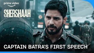 Vikram Batras First Speech As Captain  Shershaah  Sidharth Malhotra  Prime Video [upl. by Yahska]