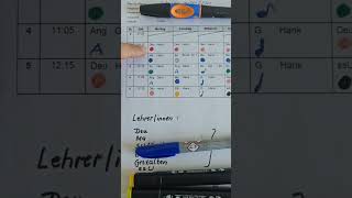 Stundenplan اختصارات برنامج طلاب الابتدائي lehrer maths ابتدائي الماني deutschland رياضيات [upl. by Grane780]