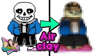 Making SANS from Undertale in Air Drying Clay Satisfying [upl. by Aztiley]