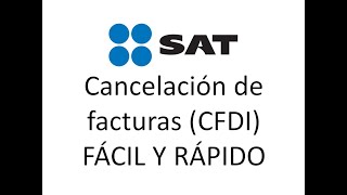 COMO CANCELAR FACTURAS FÁCIL Y RÁPIDO [upl. by Aluin594]