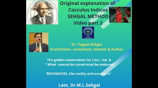 Cocculus Indicus ‘RECOGNIZES the reality and accepts it’ an Original presentation Sehgal method [upl. by Sweet]