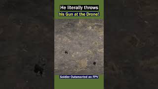 Quick Thinking Heroic Soldier Takes Down Drone with Rifle Throw [upl. by Farrington]