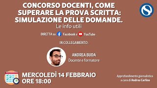 Concorso scuola 2024 come superare la prova scritta Simulazione delle domande [upl. by Dre662]