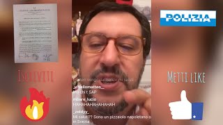 MATTEO SALVINI DENUNCIA UN RAGAZZO IN UNA SUA DIRETTA PER AVER OFFESO LE FORZE DELL’ORDINE [upl. by Aerahs76]