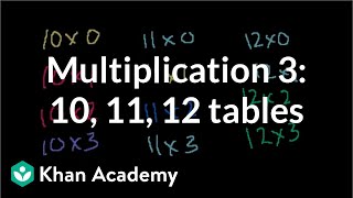 Multiplication 3 101112 times tables  Multiplication and division  Arithmetic  Khan Academy [upl. by Mayhew541]