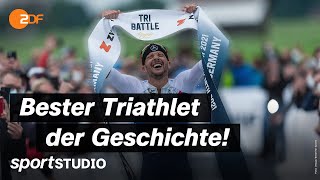 Jan Frodeno stellt spektakulären TriathlonWeltrekord auf  sportstudio [upl. by Hcnarb]