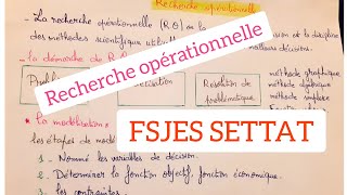 Introduction du recherche opérationnelle EP 1 [upl. by Hodosh]