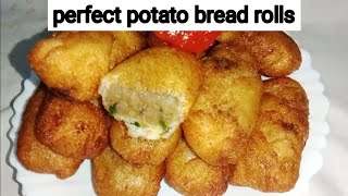 Bread Potato Rolls Recipe  آلو کے بریڈ رول بنانے کا پرفیکٹ طریقہ  potato bread roll by zeechef [upl. by Leirvag]