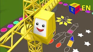 Shapes for kids preschoolers and grade 1 Learn about 2D Shapes with ChooChoo Train  part 2 [upl. by Rosenquist]