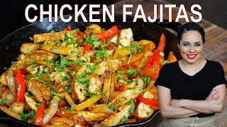 How to make CHICKEN FAJITAS  Chicken fajita MARINADE  Villa Cocina [upl. by Liss679]