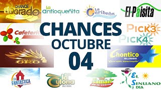 Resultados del Chance del Viernes 4 de Octubre de 2024 Loterias 😱🤑💰💵 [upl. by Kolivas575]