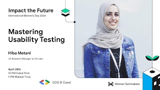 Mastering Usability Testing Hiba Metani [upl. by Yenitsed]