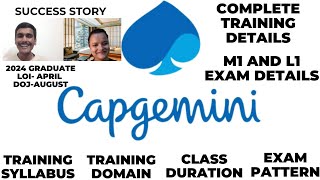 capgemini M1 and L1 exam detailsComplete training detailscapgemini L1M1 Exam pattern [upl. by Dilahk]