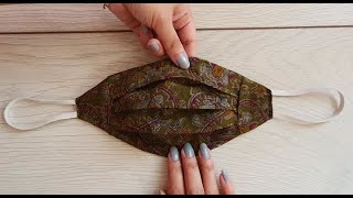 NEW STYLE Easy Face Mask NO Sewing Machine》 Make Fabric Face Mask At Home》DIY Cloth Face Mask [upl. by Romilly]