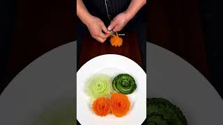 Fruit and vegetable shaping plating techniques plating flower recipes recommended product [upl. by Halimak]