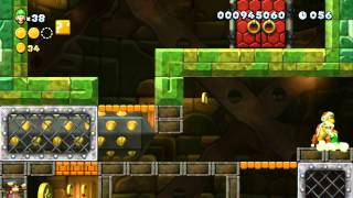 New Super Luigi U  3T ShishKebab Tower ALL STAR COINS [upl. by Analaj]