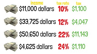 Tax Brackets Explained For Beginners in The USA [upl. by Salter979]