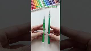 So Sánh Fiber Pen Brush vs FaberCastell Brush Phần 1 shorts diy handmade brush [upl. by Bose811]