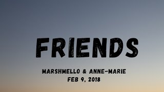 Marshmello amp AnneMarie  FRIENDS Lyric Video [upl. by Onateyac]