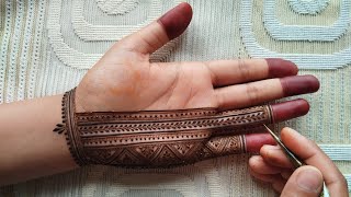 Very beautiful front hand mehndi design  Easy stylish Moroccan mehndi design  Mehndi ka design [upl. by Idola]